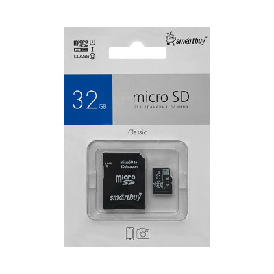 32GB microSDHC Class 10 Smartbuy UHS-1 оптом по низким ценам!