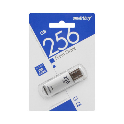 USB 3.0 256GB Smartbuy V-Cut серебро оптом по низким ценам!