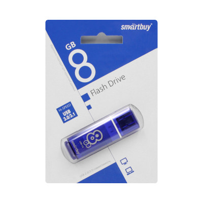 USB 3.0 8GB Smartbuy Glossy синий оптом по низким ценам!