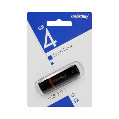 USB 4GB Smartbuy Crown черный оптом по низким ценам!