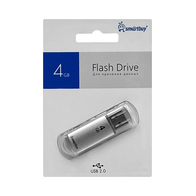 USB 4GB Smartbuy V-Cut серебро оптом по низким ценам!