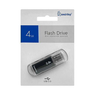 USB 4GB Smartbuy V-Cut черный оптом по низким ценам!