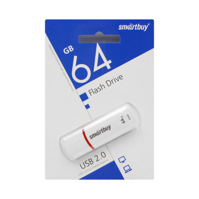 USB 64GB Smartbuy Crown белый оптом по низким ценам!