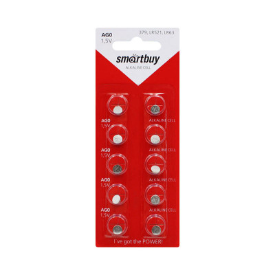 Батарейки Smartbuy AG0 10BL (цена за 10 шт) оптом по низким ценам!