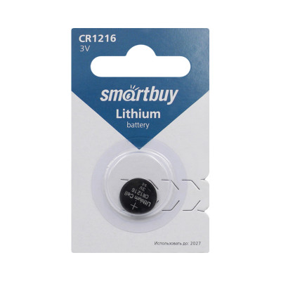 Батарейки Smartbuy CR 1216 1BL (цена за 1 шт) оптом по низким ценам!