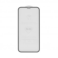 Защитное стекло 5D iPhone 12 6.1" плотное черный техпак