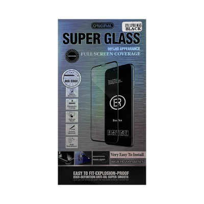 Защитное стекло в упаковке 6D Super Glass iPhone 11 Pro Max/XS Max 6.5" черный оптом по низким ценам!