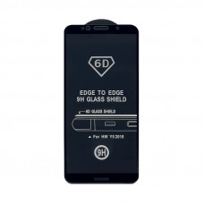 Защитное стекло 6D Huawei Y5 2018 черный техпак