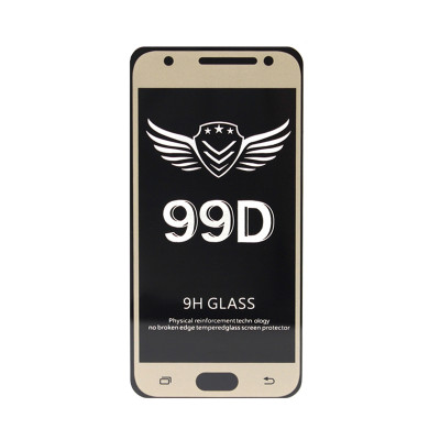 Защитное стекло 99D Samsung J3 2017 золото техпак оптом по низким ценам!