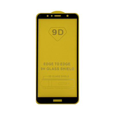 Защитное стекло 9D Huawei Y6 2018/ 7A Pro черный техпак оптом по низким ценам!
