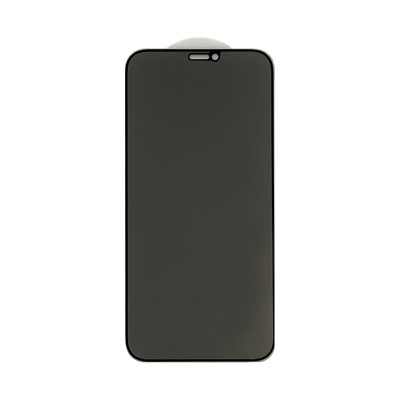 Защитное стекло антишпион iPhone 12 6,1" черный техпак оптом по низким ценам!