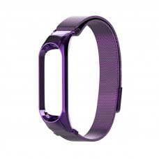 Ремешок металл Mi Band 5 фиолетовый