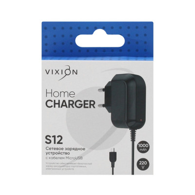 СЗУ S12 micro Usb Vixion 1А оптом по низким ценам!