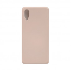 Чехол накладка Silicone Case Samsung A02 пудра