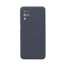 Чехол накладка Silicone Case Samsung A12 темно-синий