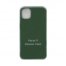 Чехол накладка Silicone Case (без лого) iPhone 11 изумрудный