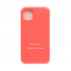 Чехол накладка Silicone Case (без лого) iPhone 11 оранжевый вид 2