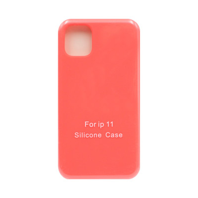 Чехол накладка Silicone Case (без лого) iPhone 11 оранжевый вид 2 оптом по низким ценам!