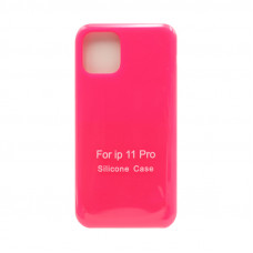 Чехол накладка Silicone Case (без лого) iPhone 11 Pro фуксия