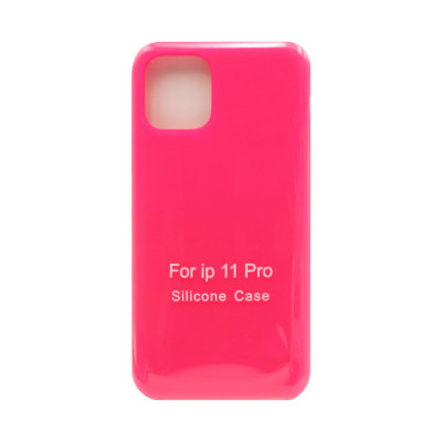 Чехол накладка Silicone Case (без лого) iPhone 11 Pro фуксия оптом по низким ценам!