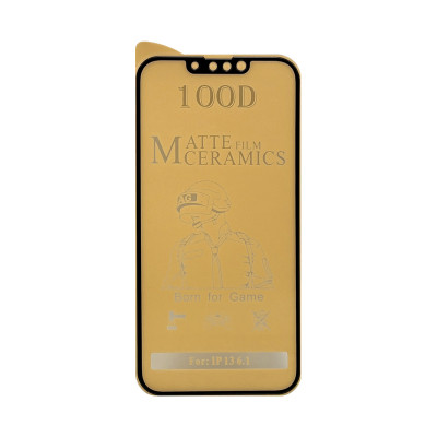 Защитная пленка iPhone 13/13 Pro/14 Ceramics матовый черный техпак оптом по низким ценам!