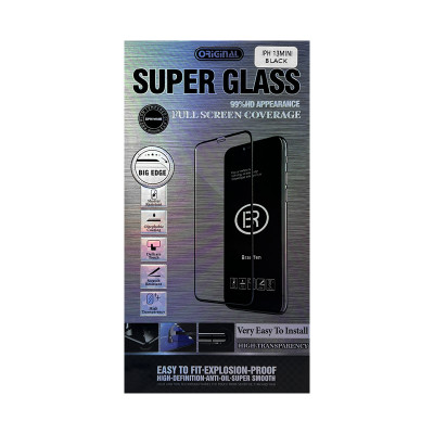 Защитное стекло в упаковке 6D Super Glass iPhone 13 mini черный оптом по низким ценам!