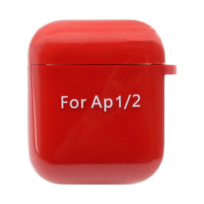 Чехол Silicone Case AirPods 1/2 с карабином красный оптом по низким ценам!
