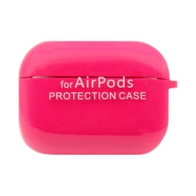 Чехол Silicone Case AirPods Pro с карабином ярко-розовый оптом по низким ценам!
