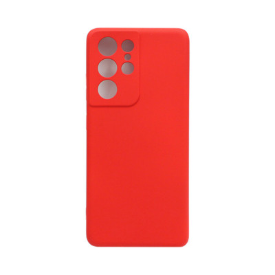 Чехол накладка Silicone Case Samsung S21 Ultra красный оптом по низким ценам!
