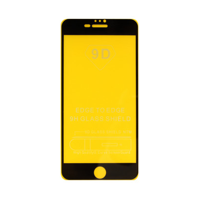 Защитное стекло 9D iPhone 7/8 Plus черный техпак оптом по низким ценам!