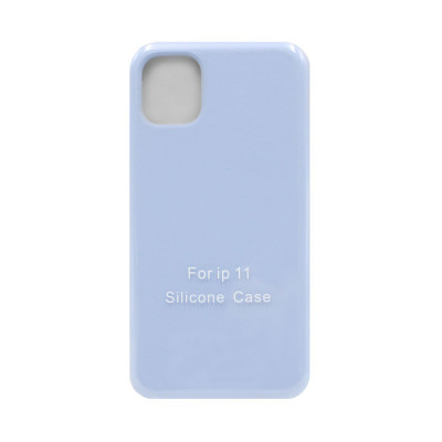 Чехол накладка Silicone Case (без лого) iPhone 11 светло-сиреневый оптом по низким ценам!