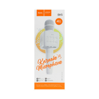 Микрофон караоке блютуз Hoco BK5 белый оптом по низким ценам!