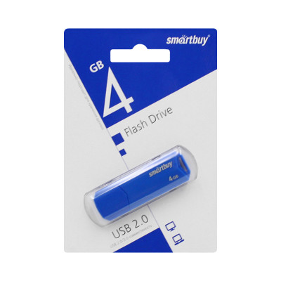 USB 4GB Smartbuy Clue синий оптом по низким ценам!