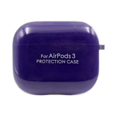 Чехол Silicone Case AirPods 3 с карабином ярко-фиолетовый оптом по низким ценам!