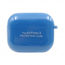 Чехол Silicone Case AirPods 3 с карабином синий