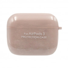 Чехол Silicone Case AirPods 3 с карабином пудра