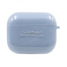 Чехол Silicone Case AirPods 3 с карабином голубой
