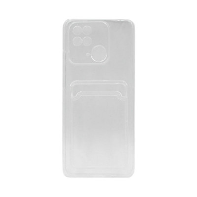 Чехол накладка Xiaomi Redmi 10C с визитницей прозрачный оптом по низким ценам!