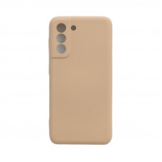 Чехол накладка Silicone Case Samsung S21FE пудра