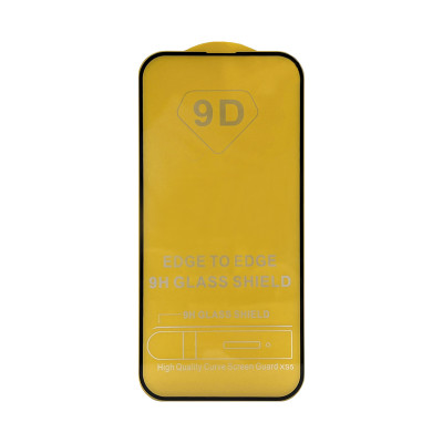 Защитное стекло 9D iPhone 14 Pro черный техпак оптом по низким ценам!