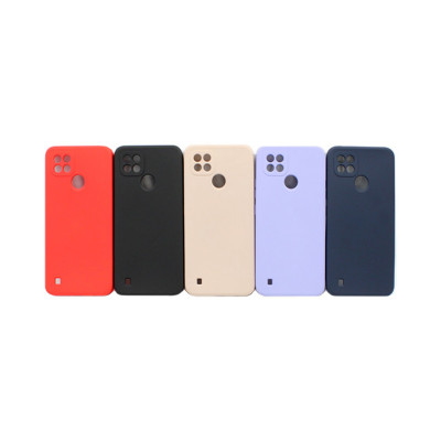 Чехол накладка однотонный Realme C21с бархатом внутри оптом по низким ценам!