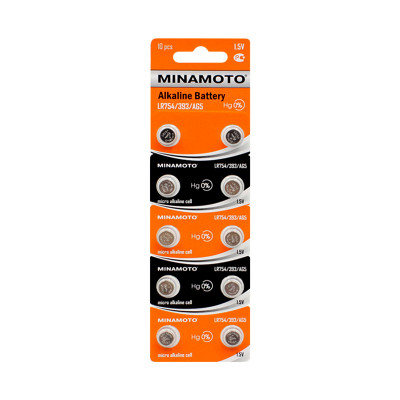 Батарейки Minamoto LR754 AG5 10BL (цена за 10 шт) оптом по низким ценам!