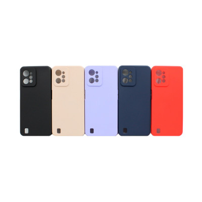 Чехол накладка однотонный Realme C31 с бархатом внутри оптом по низким ценам!