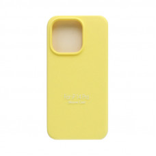 Чехол накладка Silicone Case (без лого) iPhone 14 Pro желтый