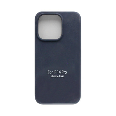 Чехол накладка Silicone Case (без лого) iPhone 14 Pro темно-синий оптом по низким ценам!