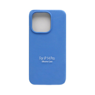Чехол накладка Silicone Case (без лого) iPhone 14 Pro синий оптом по низким ценам!