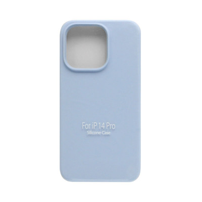 Чехол накладка Silicone Case (без лого) iPhone 14 Pro голубой оптом по низким ценам!