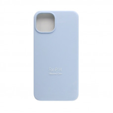 Чехол накладка Silicone Case (без лого) iPhone 14 голубой