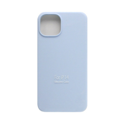 Чехол накладка Silicone Case (без лого) iPhone 14 голубой оптом по низким ценам!
