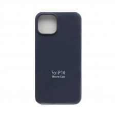 Чехол накладка Silicone Case (без лого) iPhone 14 темно-синий